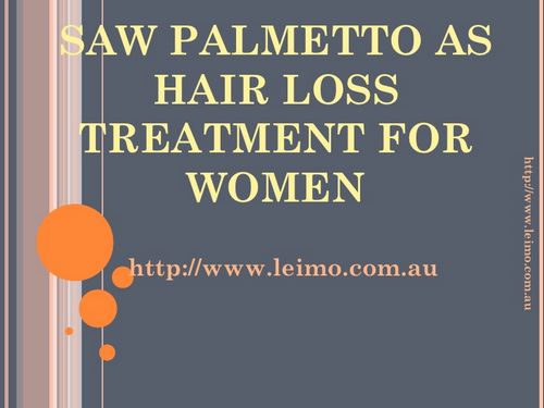 Saw Palmetto For Hair Loss 